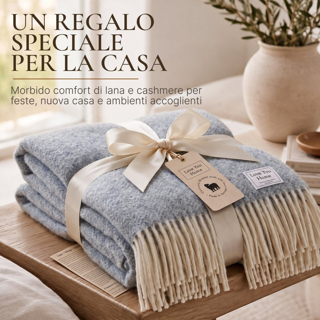 Coperta in cachemire con motivo a spina di pesce mérinos · 8
