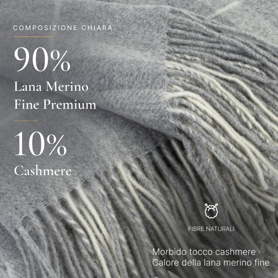 Coperta in lana di cashmere con motivo tartan · 2
