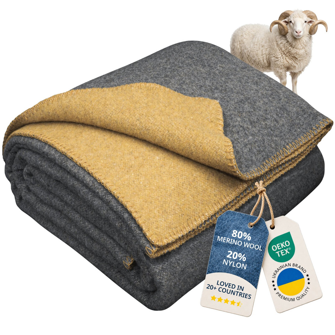 Coperta in lana Merino