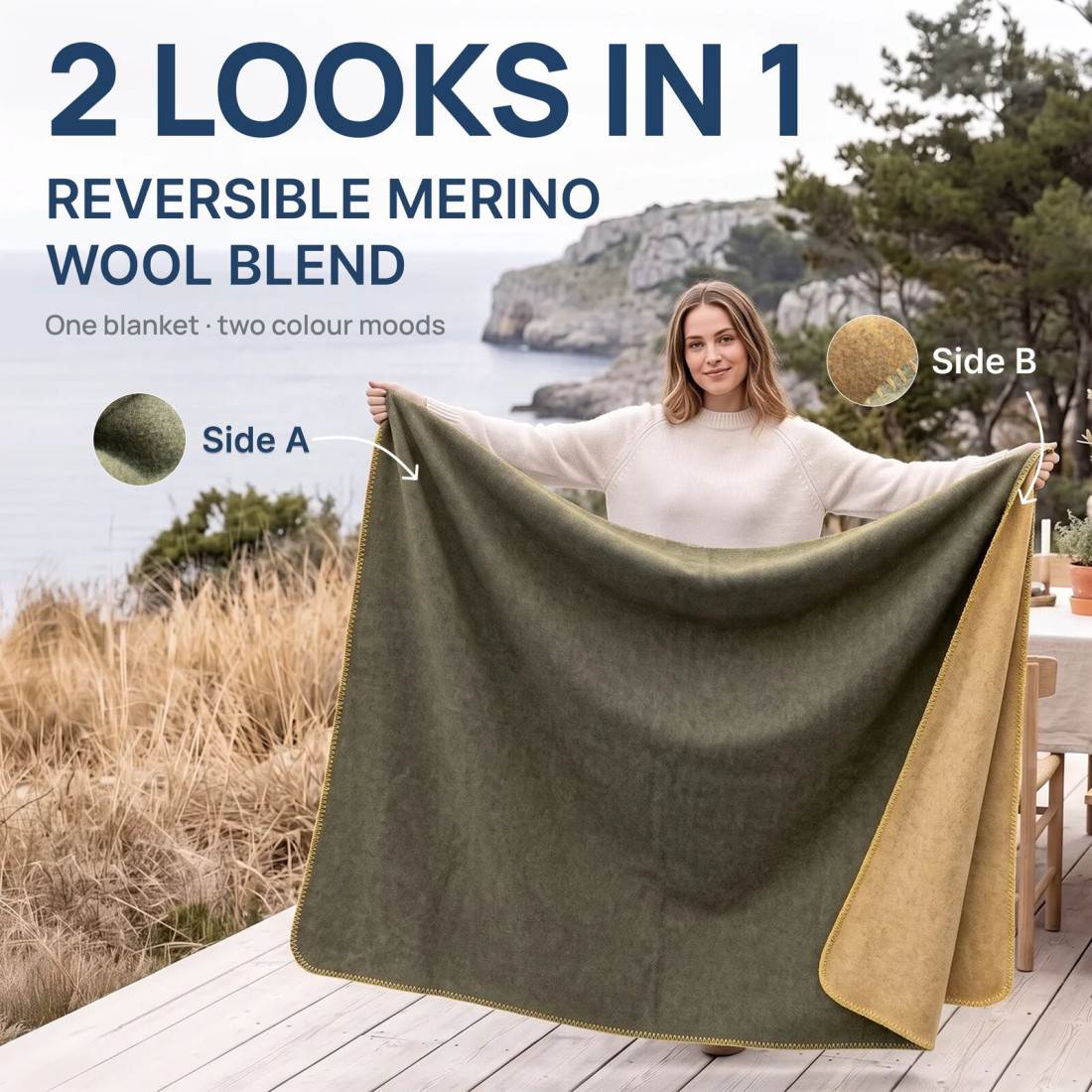 Coperta 80% lana merino · 2