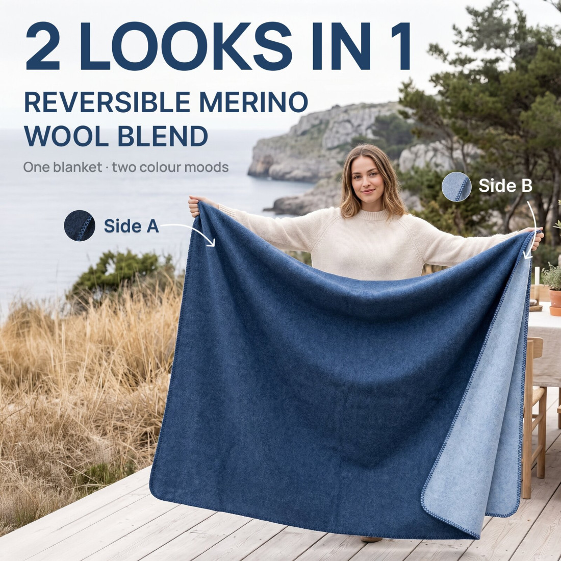 Coperta 80% lana merino · 2