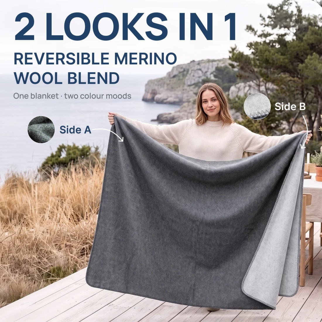 Coperta 80% lana merino · 2