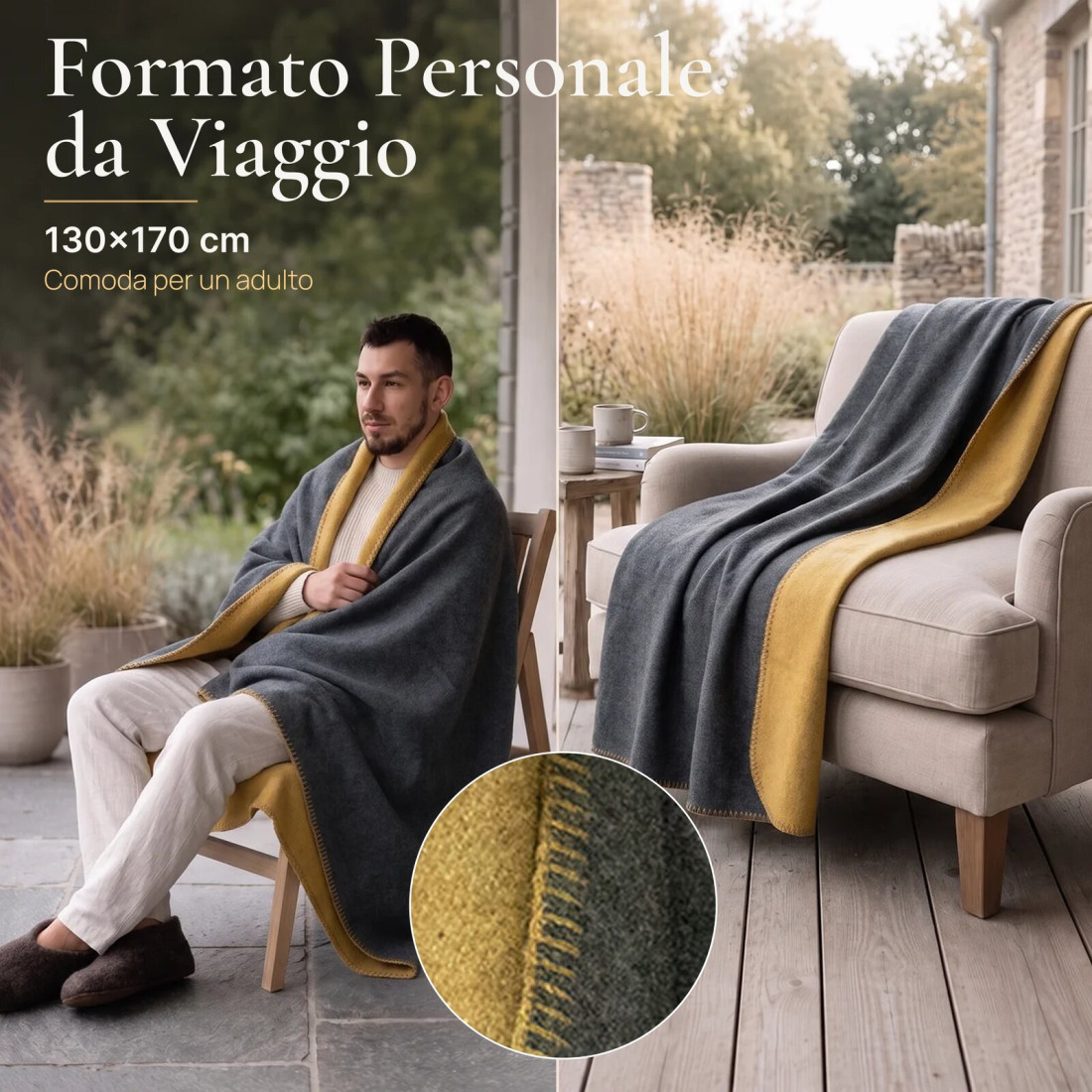 Coperta reversibile 100% lana · 4