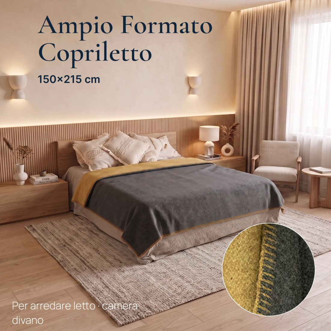 Coperta reversibile 100% lana · 4