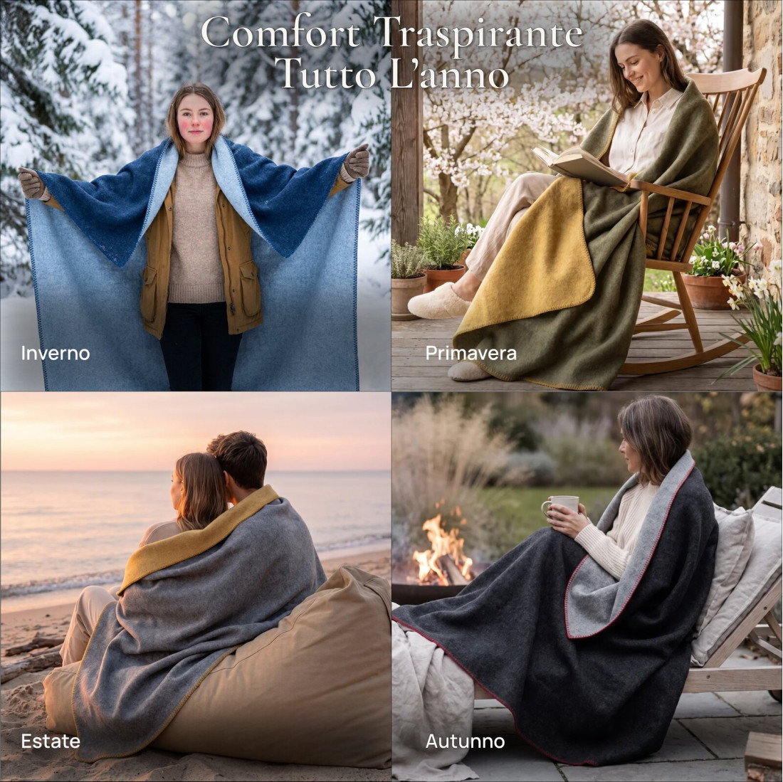 Coperta reversibile 100% lana · 6