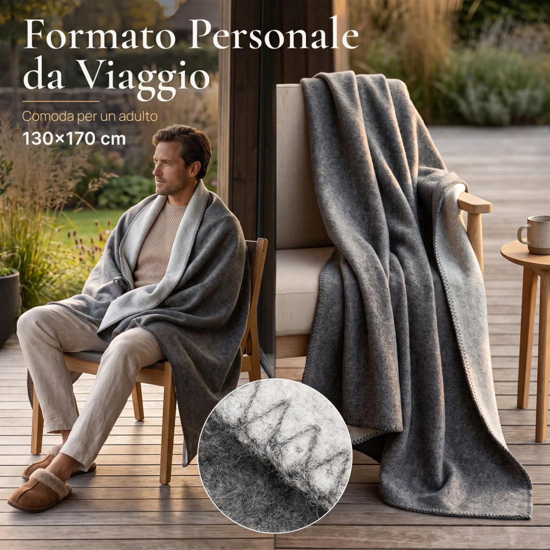 Coperta reversibile 100% lana · 4