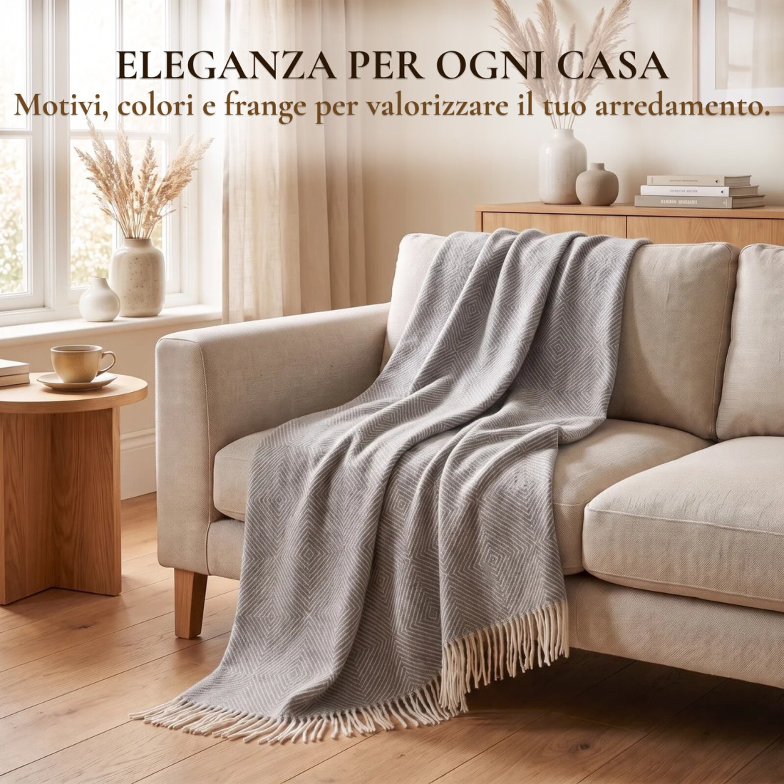Coperta in lana merino a rombi · 5