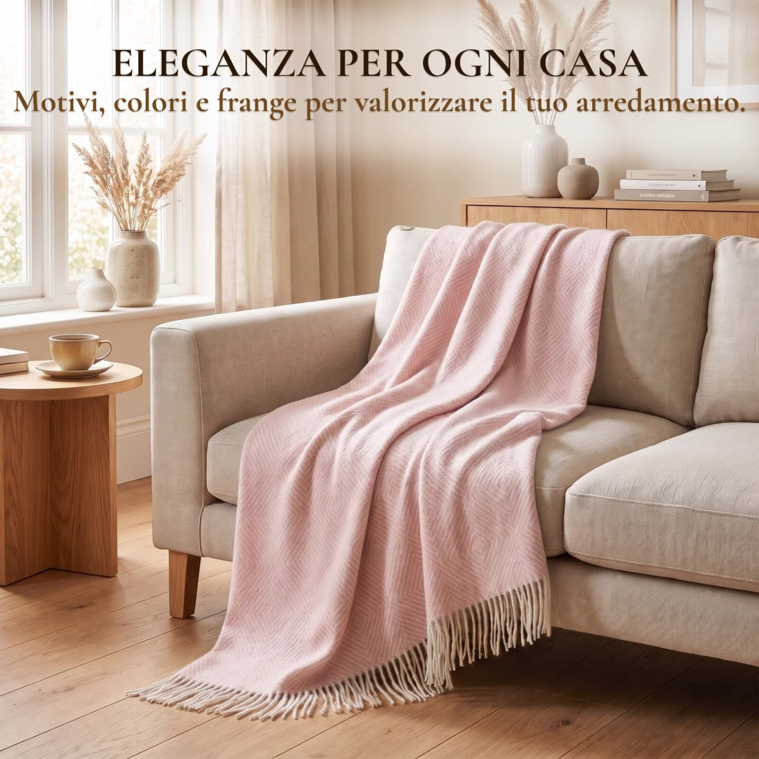 Coperta in lana merino a motivo a rombi · 5