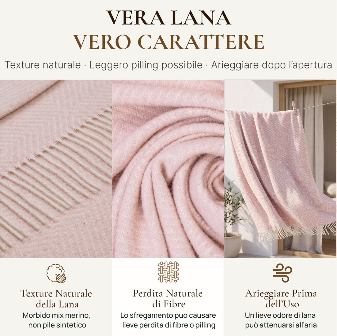 Coperta in lana merino a motivo a rombi · 8