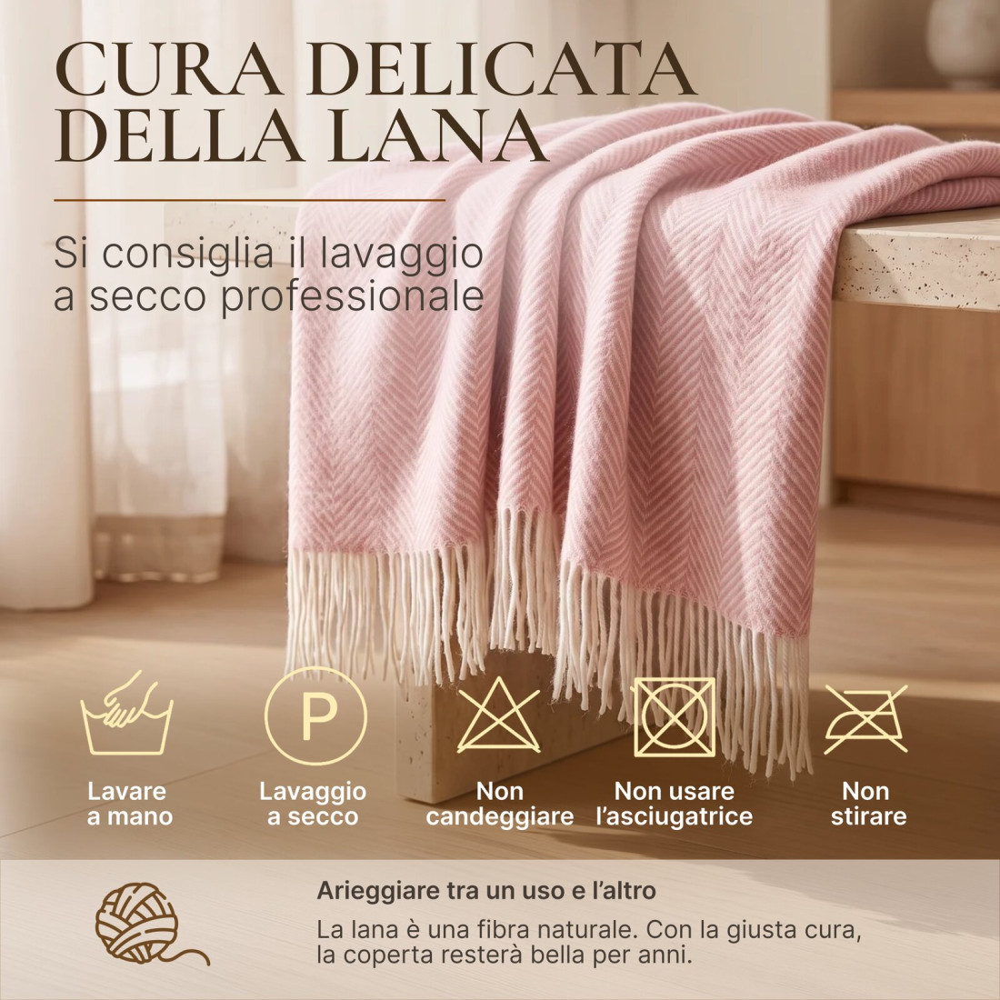 Coperta in lana merino a motivo a rombi · 9