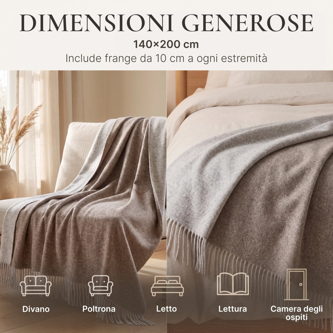 Coperta reversibile in lana merino · 4
