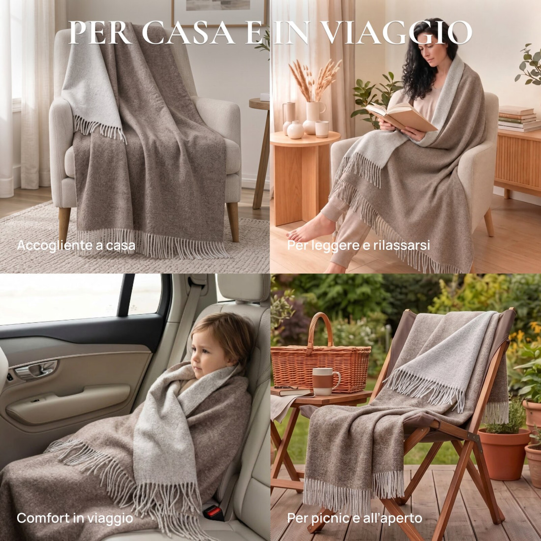Coperta reversibile in lana merino · 6