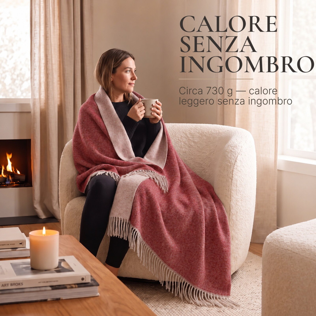 Coperta in lana merino a doppia faccia · 3