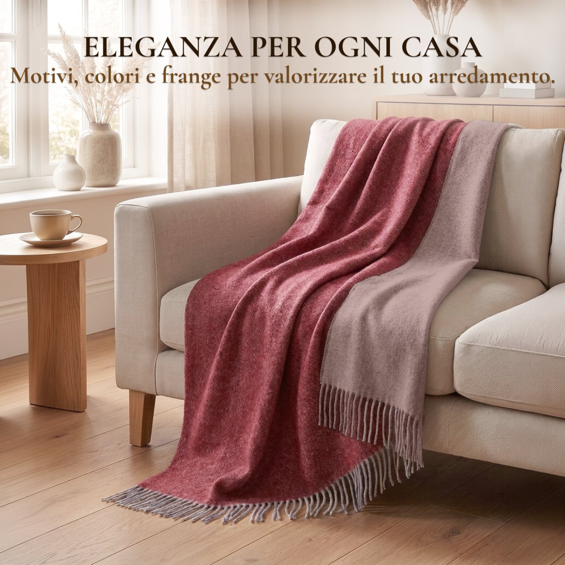Coperta in lana merino a doppia faccia · 5