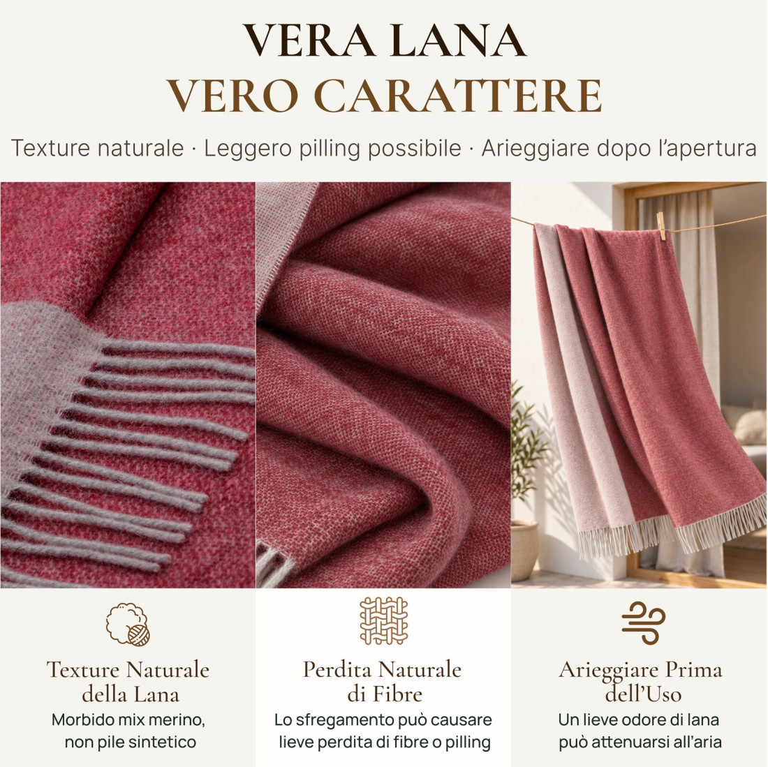 Coperta in lana merino a doppia faccia · 8