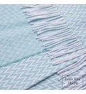 Coperta in cotone angoli Chevron LoveYouHome (140x200 cm / Menta - Bianco)