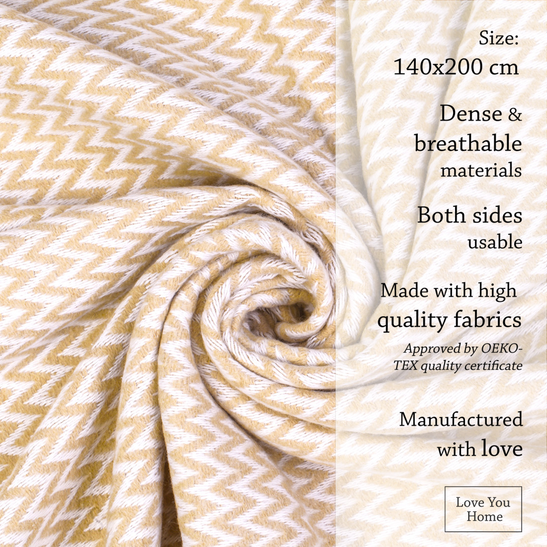 Coperta in cotone con angoli a zigzag · 4