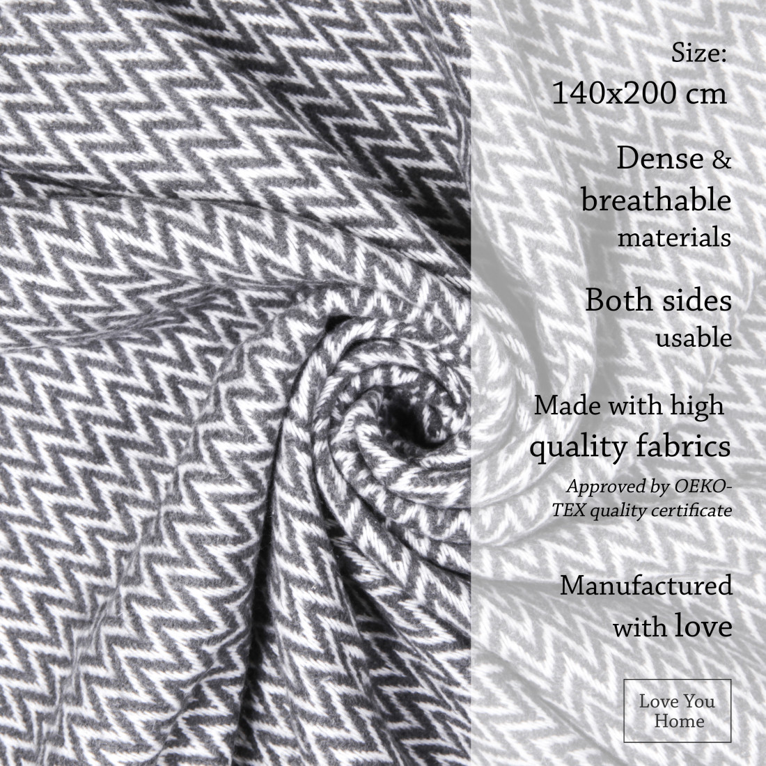 Coperta in Cotone Angoli Chevron · 4
