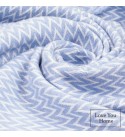 Coperta in Cotone Angoli Chevron LoveYouHome (140x200 cm / Azzurro - Bianco)