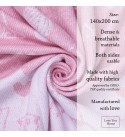 Coperta in Cotone Gatti & Gattini LoveYouHome (140x200 cm / Rosa Chiaro - Bianco)