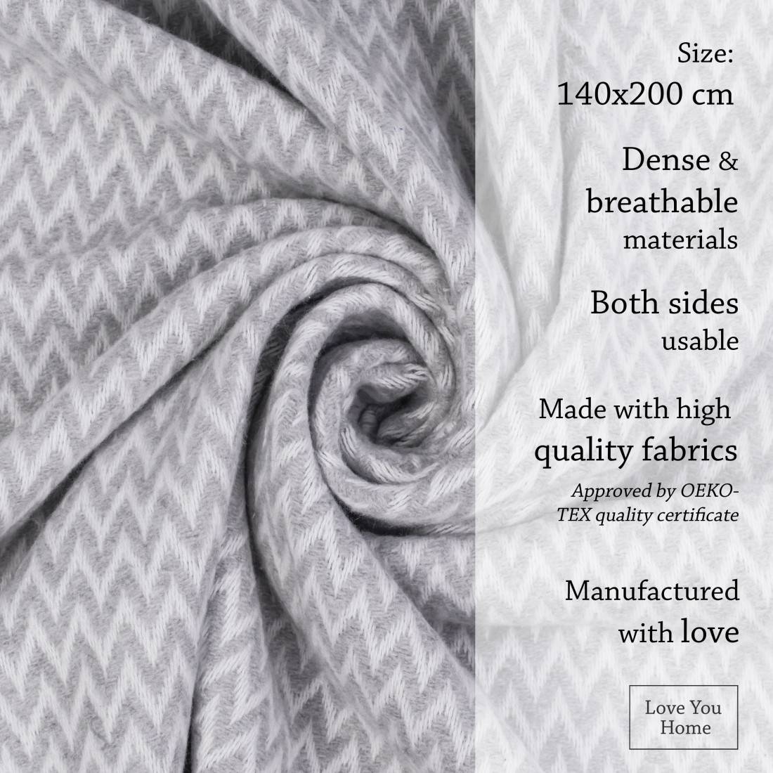 Coperta in cotone Angoli Chevron · 4