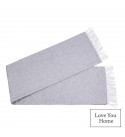 Coperta in Cotone Quadrati & Rombi LoveYouHome (140x200 cm / Grigio Chiaro - Bianco)