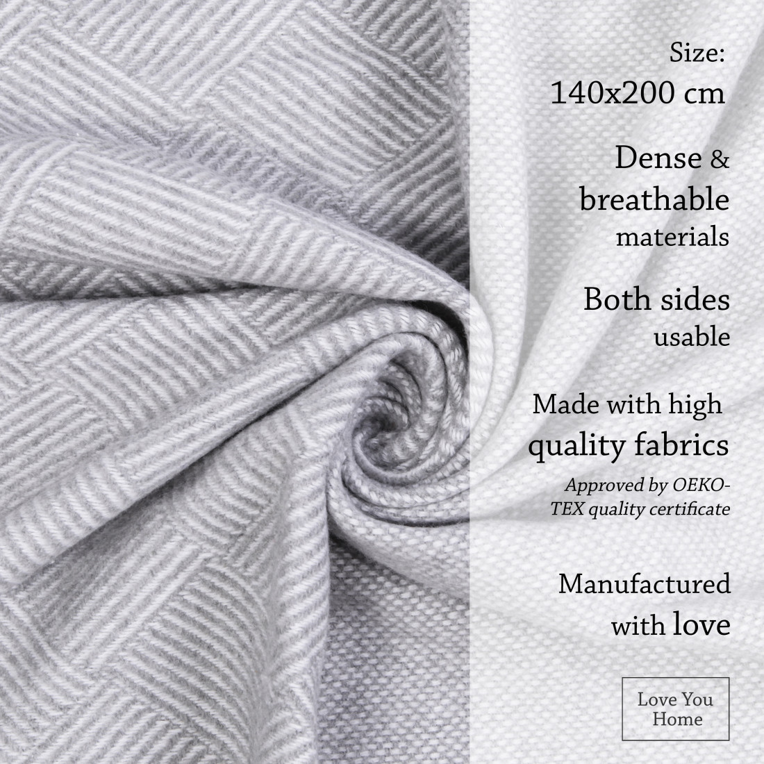 Coperta in Cotone Quadrati & Rombi · 4