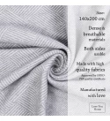 Coperta in Cotone Quadrati & Rombi LoveYouHome (140x200 cm / Grigio Chiaro - Bianco)