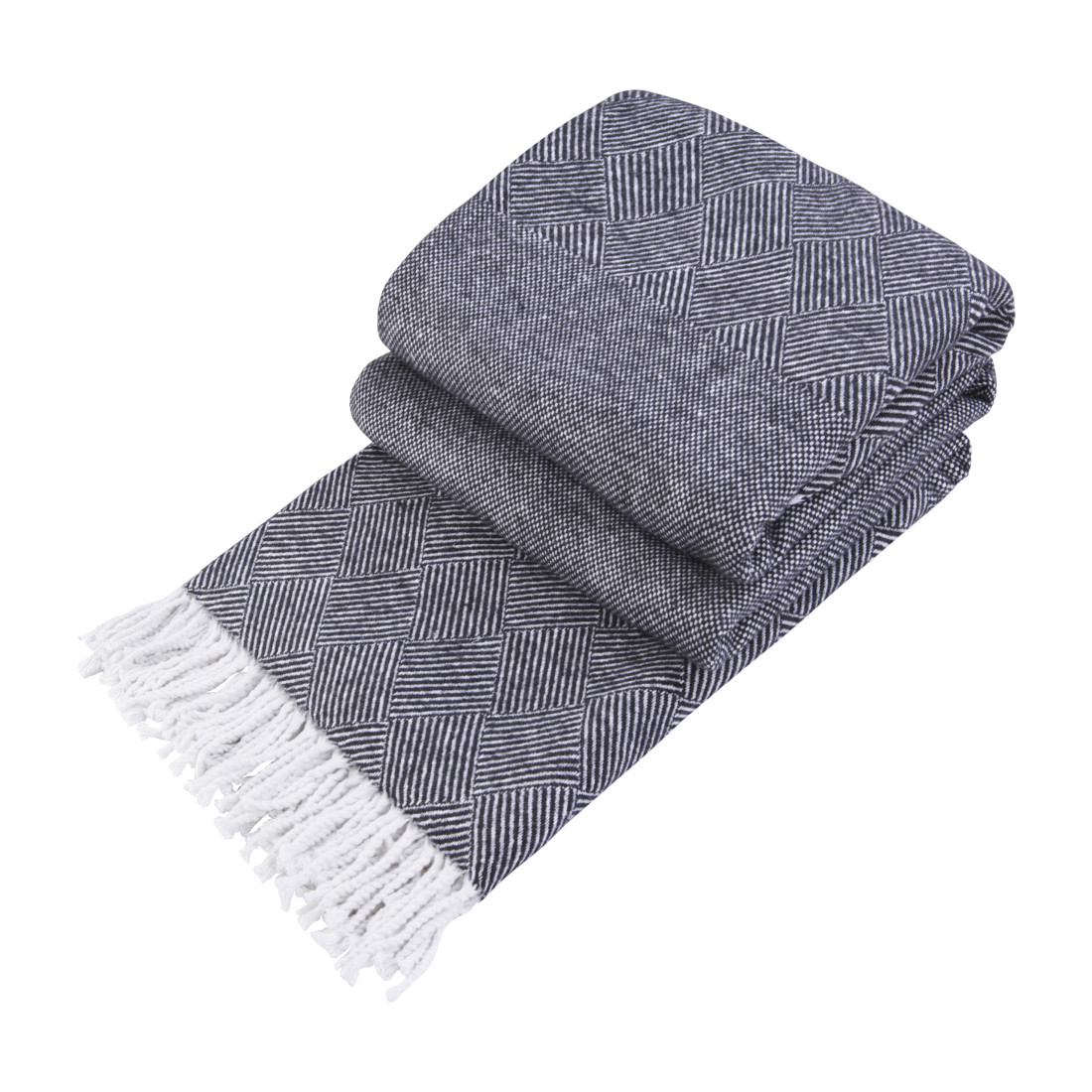 Coperta in Cotone Quadrati & Rombi