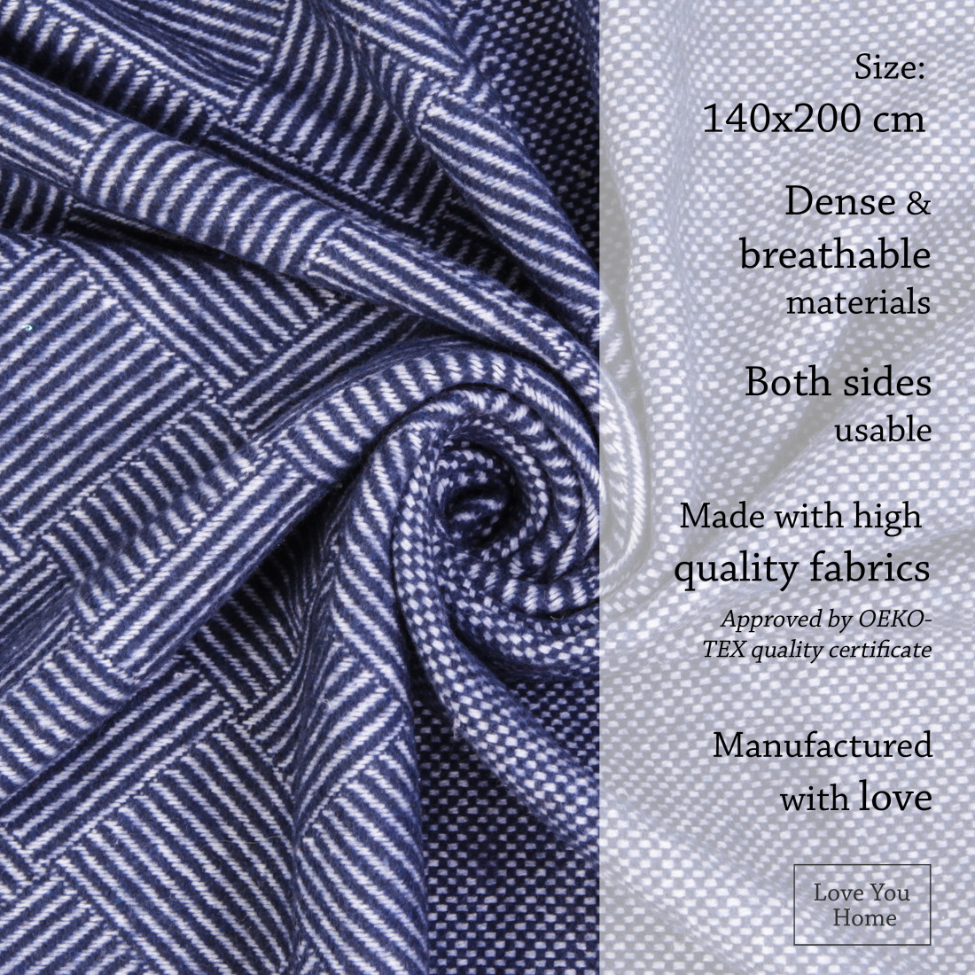 Coperta in Cotone Quadrati & Rombi · 4