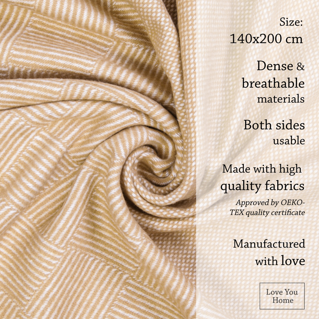 Coperta in cotone Quadrati-Rombo · 4