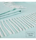 Coperta di cotone Diagonale LoveYouHome (140x200 cm / Menta - Bianco)