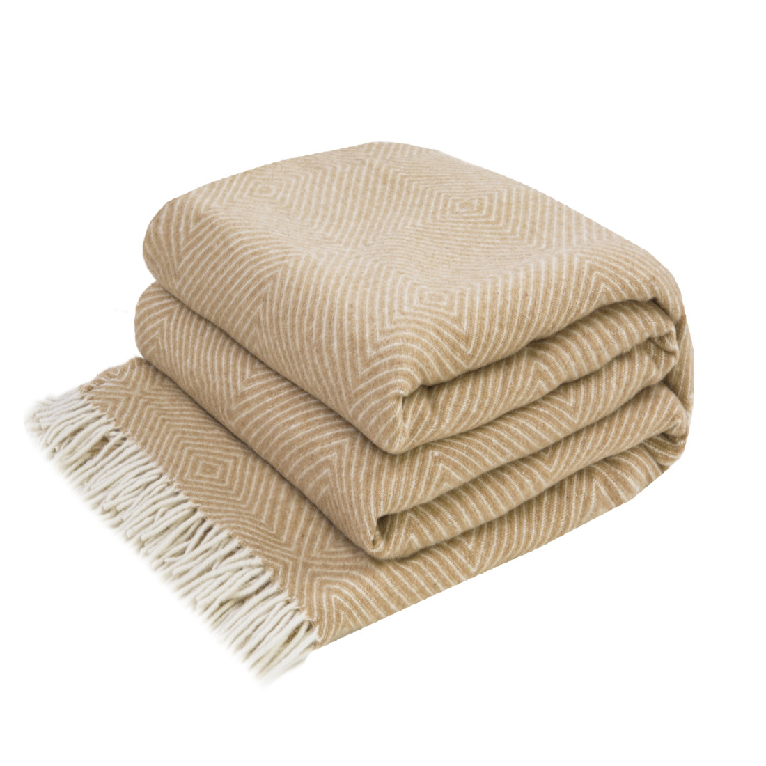Coperta in lana Merino motivo rombi