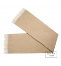 Coperta in lana Merino motivo rombi LoveYouHome (140x200 cm / Beige - Bianco)