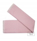 Coperta in lana merino a motivo a rombi LoveYouHome (140x200 cm / rosa - bianco)