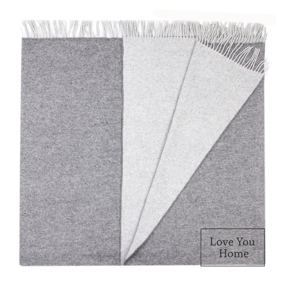 Coperta reversibile in lana merino · 2