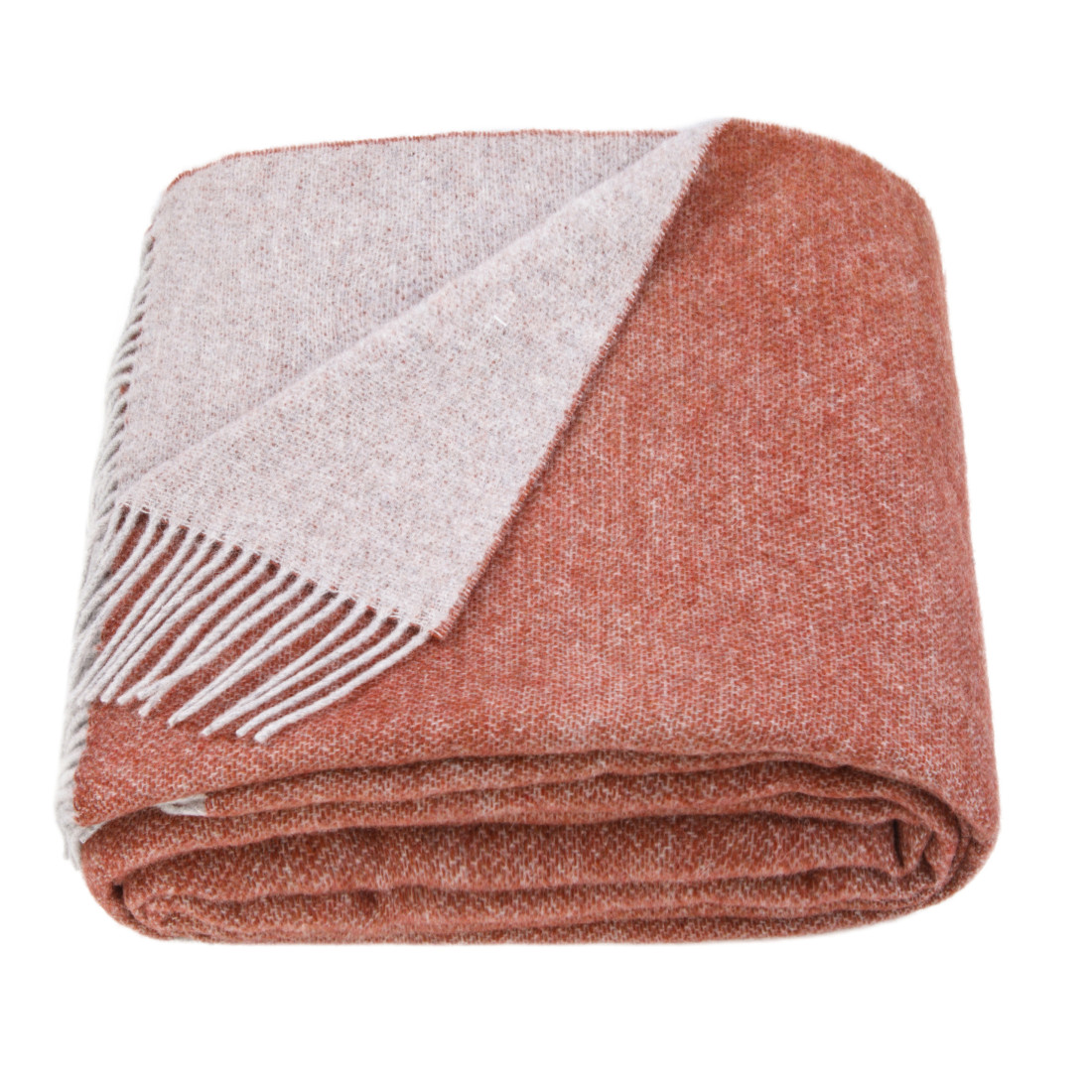 Coperta reversibile in lana merino
