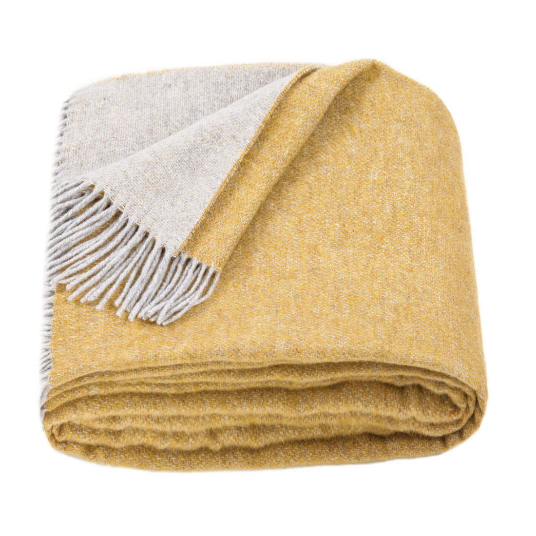Coperta reversibile in lana merino