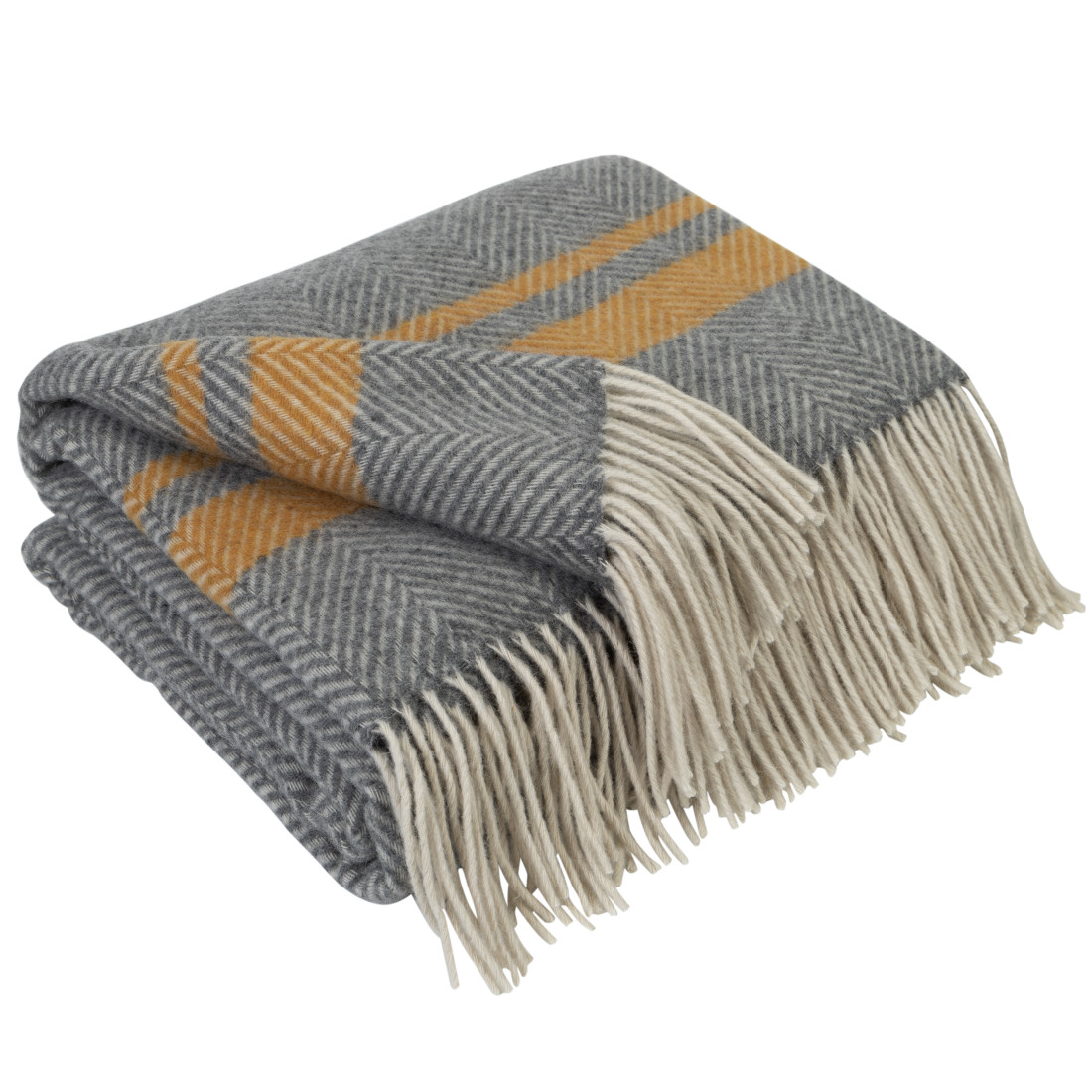 Coperta in lana merino a righe