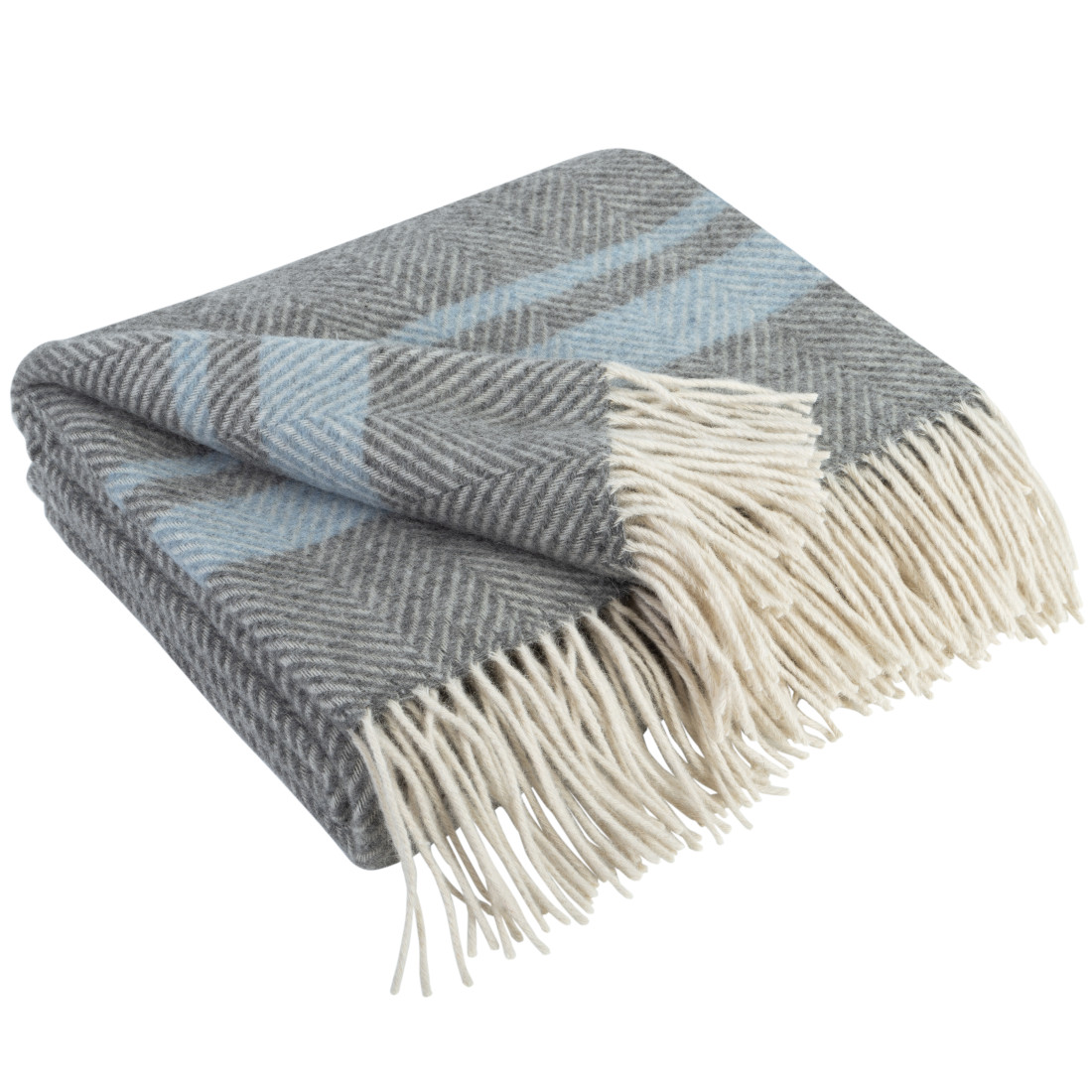 Coperta in lana merino a righe