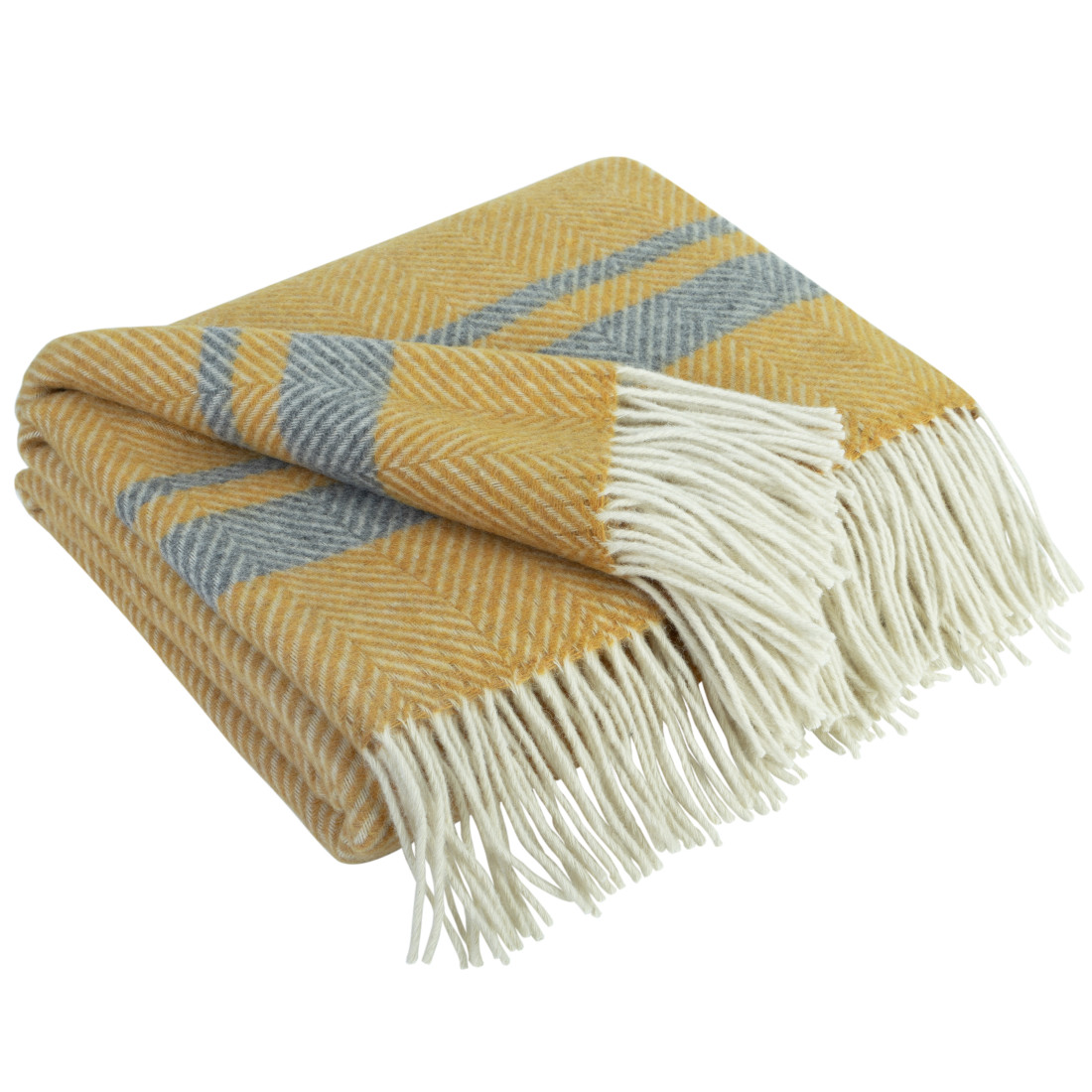 Coperta in lana merino a righe
