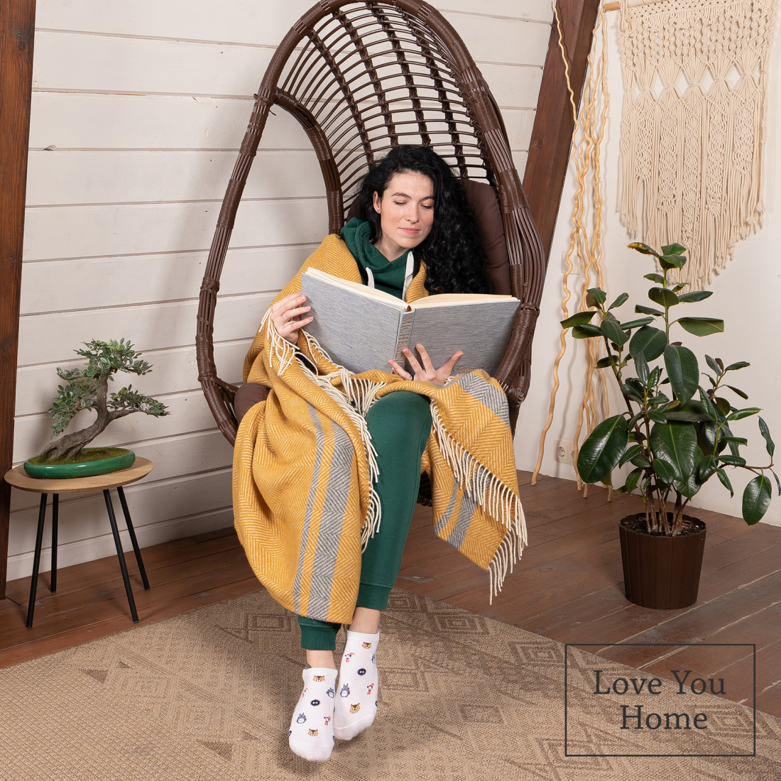 Coperta in lana merino a righe · 4