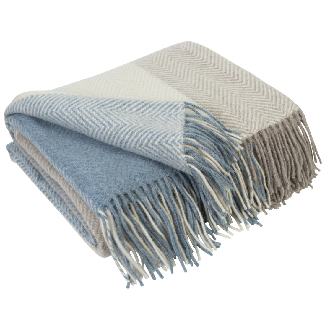 Coperta in lana merino a quadri sfumati