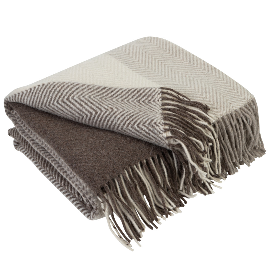 Coperta in lana merino a quadretti