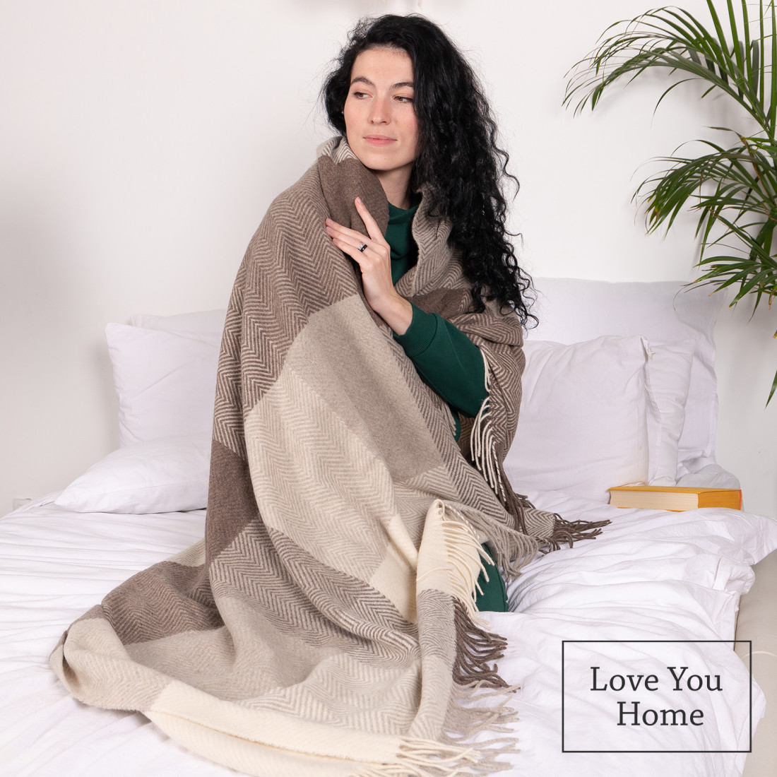 Coperta in lana merino a quadretti · 5