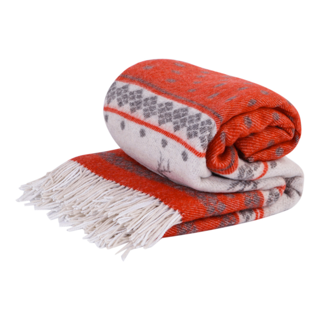 Coperta in lana merino speciale Natale Renne