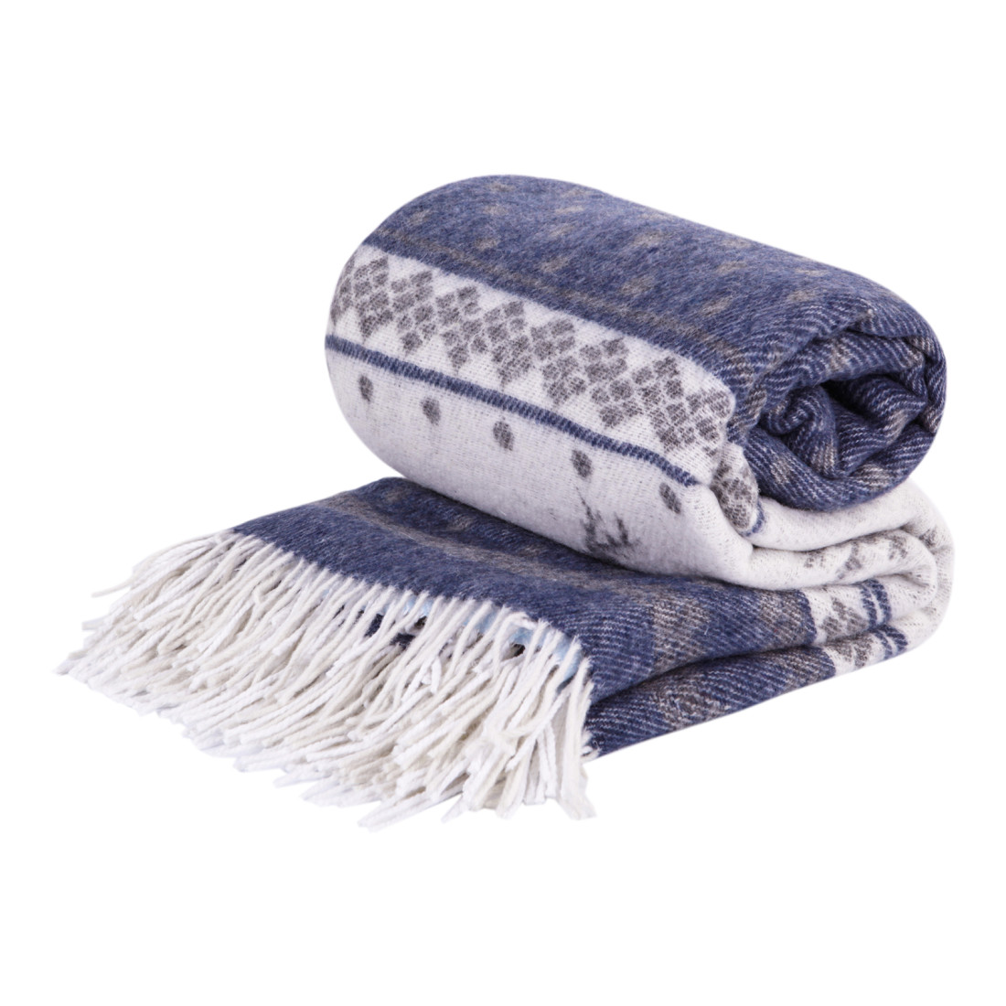 Coperta in lana merino speciale Natale, Renne