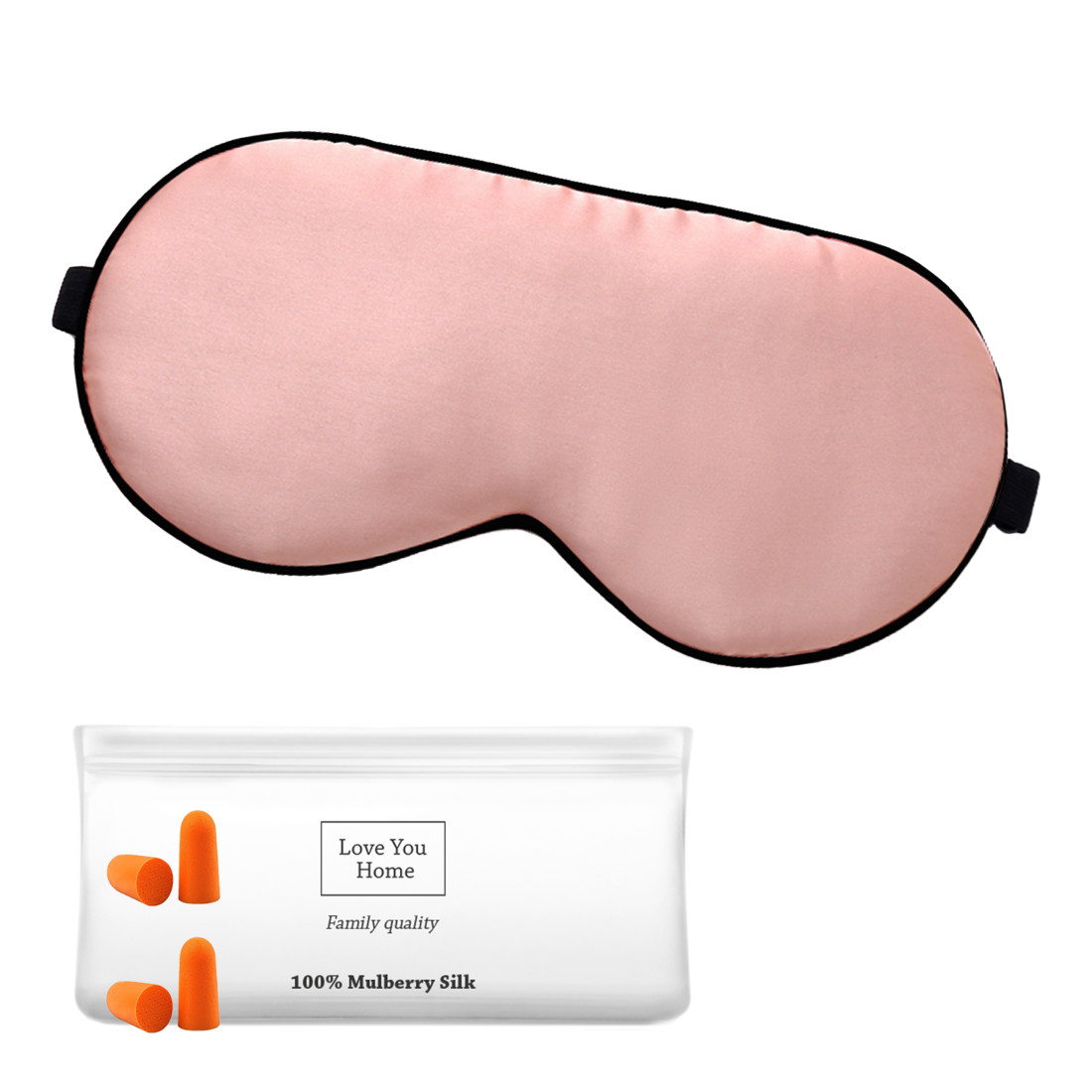 Maschera per dormire in seta con tappi per le orecchie