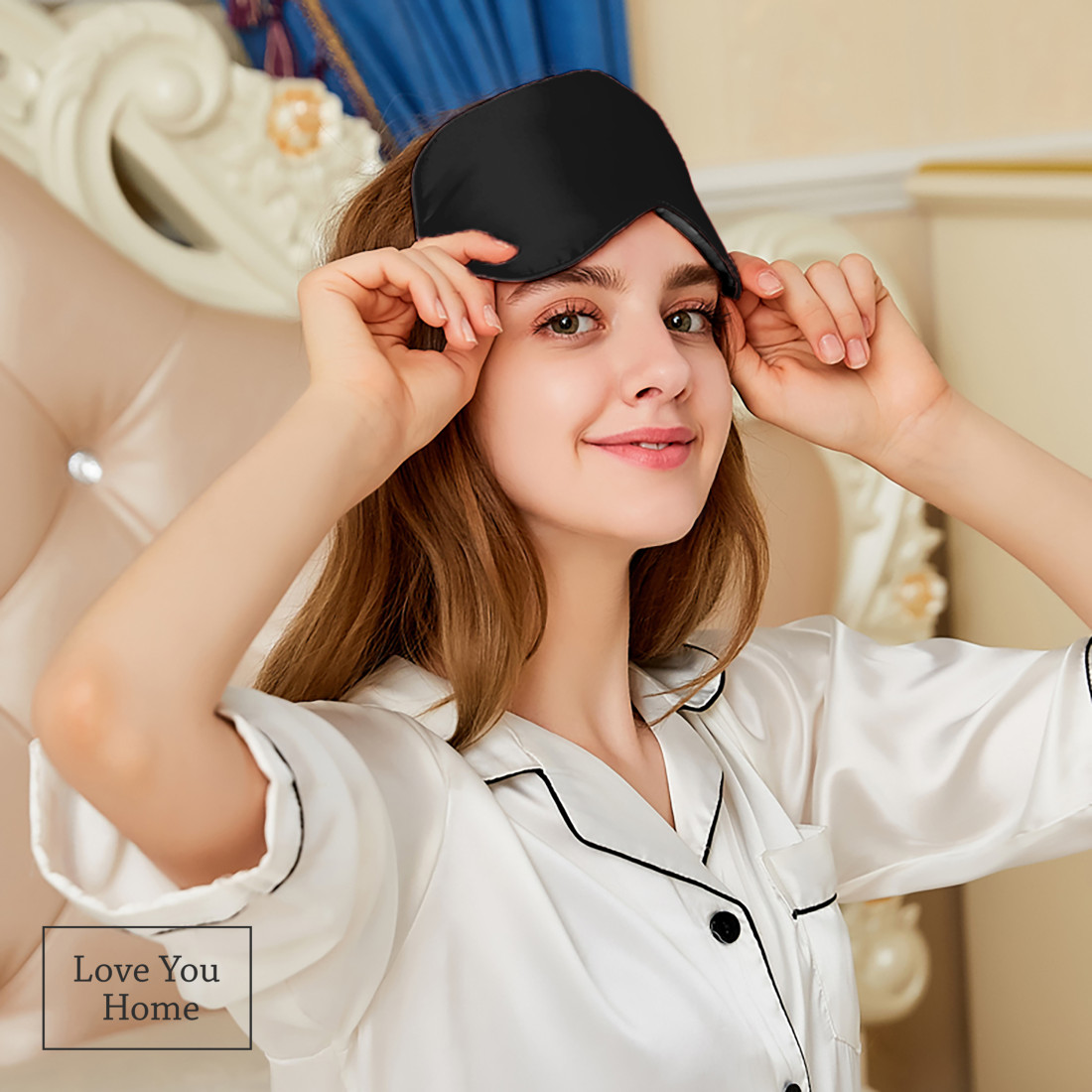 Maschera per dormire in seta con tappi per le orecchie · 2
