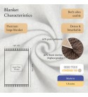 Coperta in cotone Parallele LoveYouHome (140x200 cm / Beige - Bianco)